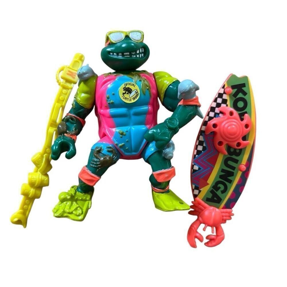 Teenage Mutant Ninja Turtle 1990 Mike The Sewer Surfer Complete